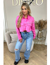 PINK - 'CASIE V2' - CROPPED CLASSY BLOUSE