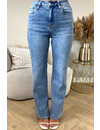 BLUE - 'MANHATTAN' - SUPER STRETCH HIGH WAIST WIDE LEG JEANS