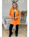 ORANGE - 'LEONA'  - PREMIUM QUALITY OVERSIZED LEO DETAILS BLAZER