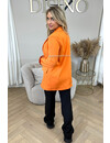 ORANGE - 'LEONA'  - PREMIUM QUALITY OVERSIZED LEO DETAILS BLAZER