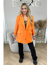 ORANGE - 'LEONA'  - PREMIUM QUALITY OVERSIZED LEO DETAILS BLAZER