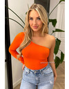 ORANGE - 'KRISS' - ONE ARM PERFECT FIT BODYSUIT