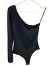 BLACK - 'KRISS' - ONE ARM PERFECT FIT BODYSUIT