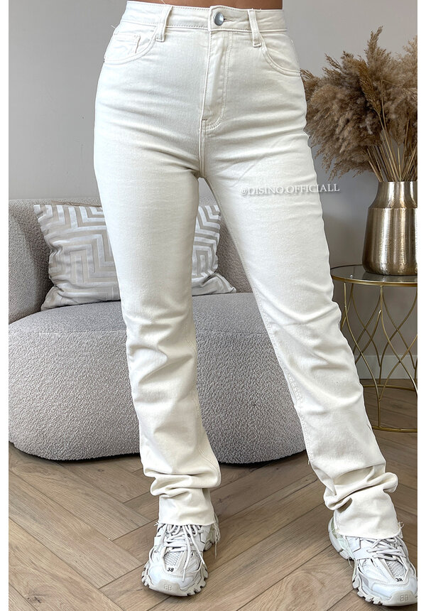 ECRU - 'BEVERLY' - EXTRA LONG SUPER STRETCH STRAIGHT LEG JEANS