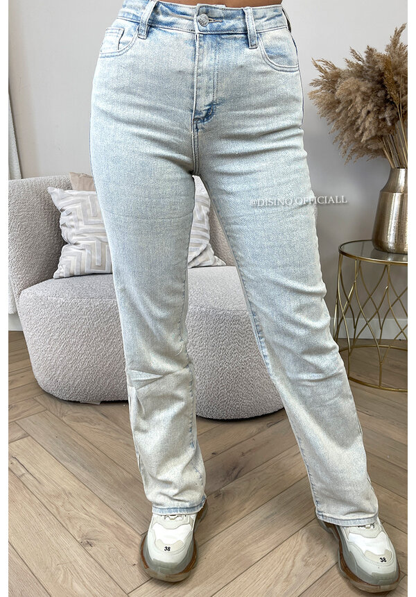 VINTAGE WASHING - 'CALIFORNIA' - PERFECT FIT STRETCH HIGH WAIST STRAIGHT LEG JEANS