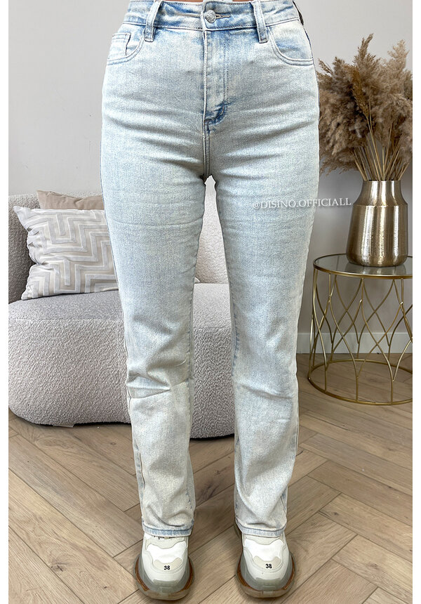 VINTAGE WASHING - 'CALIFORNIA' - PERFECT FIT STRETCH HIGH WAIST STRAIGHT LEG JEANS