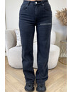 QUEEN HEART JEANS - BLACK - 'ORLANDO' - PERFECT WASHING STRETCH WIDE LEG JEANS