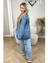 BLUE - 'BRITNEY' - EXCLUSIVE DENIM GRAFFITI DESIGNER BLAZER