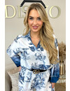 ROYAL BLUE - 'SAMIRA' - DESIGNER INSPIRED SATIN BLOUSE + PANTS TWO PIECE SET