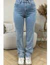 BLUE - 'DIAMONDS ALL OVER JEANS' - EXCLUSIVE STRETCH STRAIGHT LEG JEANS