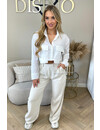 BEIGE - 'MILA LINNEN' - HIGH WAIST COMFY PANTALON