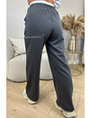 DARK GREY - 'BOXER PANTALON' - INSPIRED STRIPED COMFY PANTALON