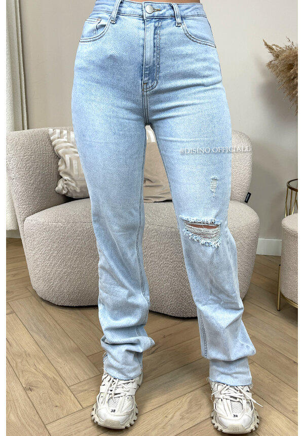 LIGHT BLUE - 'VERSAILLES' - EXTRA LONG SUPER STRETCH STRAIGHT LEG JEANS