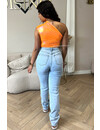 ORANGE - 'SELENA BODYSUIT' - METALLIC ONE SHOULDER BODYSUIT