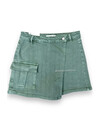 KHAKI GREEN - 'CAMERON' - SUPER STRETCH DENIM SKORT