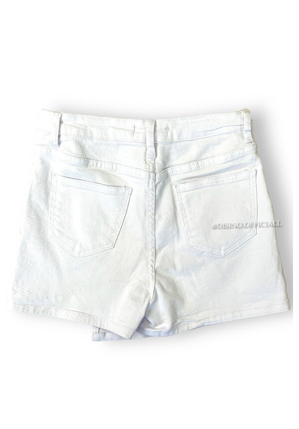 WHITE - 'CAMERON' - SUPER STRETCH DENIM SKORT