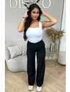 BLACK - 'KIANA V2 PANTS' - PERFECT FIT HIGH WAIST STRAIGHT PANTALON