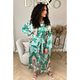 GREEN - 'MEDINA' - DUBAI INSPIRED SATIN MAXI BLOUSE DRESS