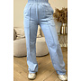 BLUE - 'EVI COMFY PANTS' - PREMIUM QUALITY WIDE LEG JOGGER PANTS
