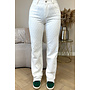 WHITE - 'ASHLEY JEANS' - SUPER STRETCH INSPIRED RELIEF  STRAIGHT LEG JEANS