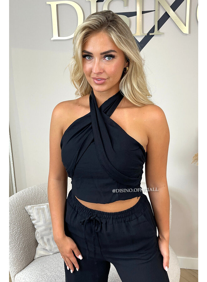 BLACK - 'KAYLEIGH' - SUMMER TWO PIECE SET