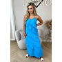 BLUE - 'BELLA DRESS' - LAYERED RUFFLE MAXI DRESS