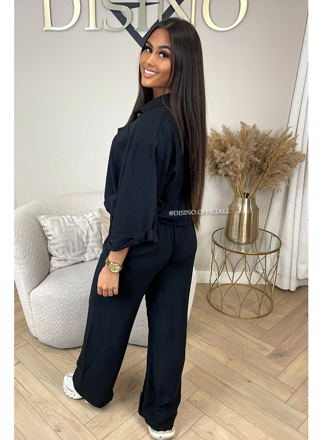 BLACK - 'SHANNEN SET' - TWO PIECE SUMMER COMFY SET