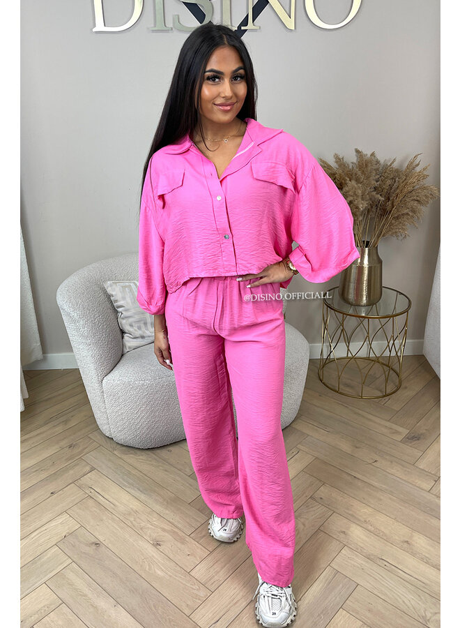 PINK - 'SHANNEN SET' - TWO PIECE SUMMER COMFY SET