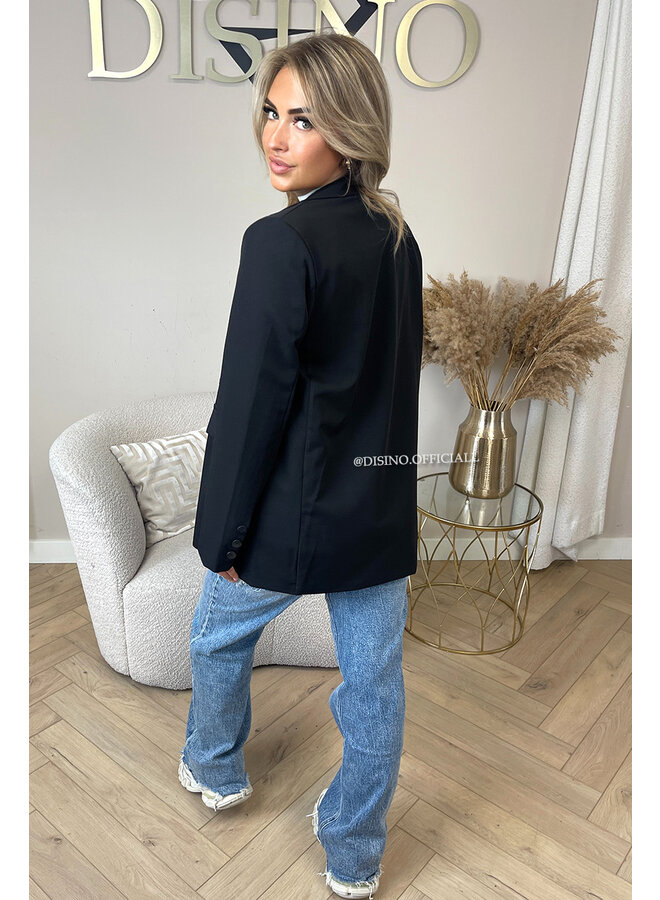 BLACK - 'DIDI BLAZER' - OVERSIZED BOYFRIEND BLAZER