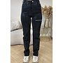 BLACK - 'CELINA DIAMONDS JEANS' - EXCLUSIVE STRETCH STRAIGHT LEG JEANS