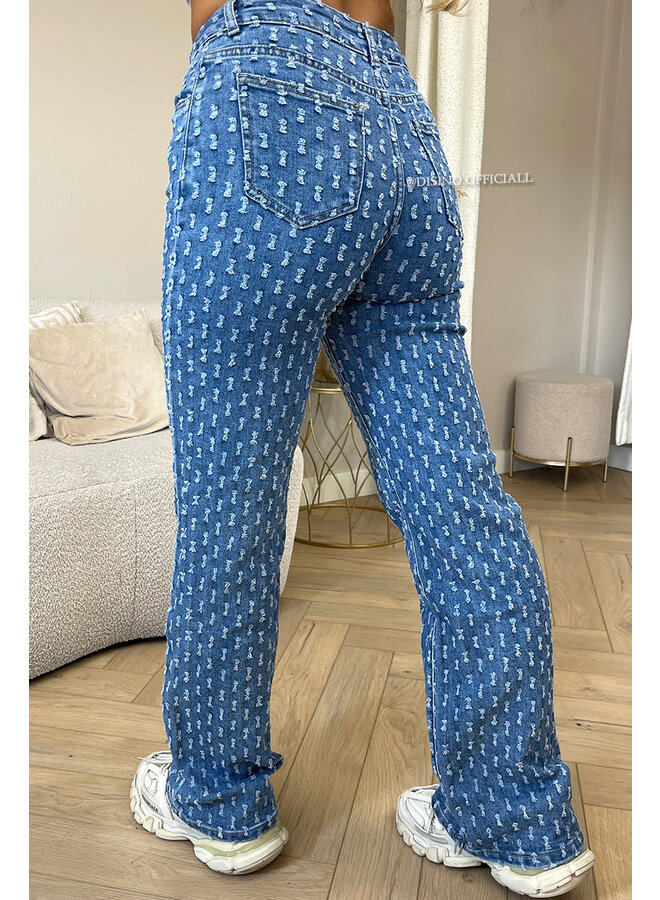 DARK BLUE - 'WHITNEY JEANS' - SUPER STRETCH INSPIRED RELIEF  STRAIGHT LEG JEANS