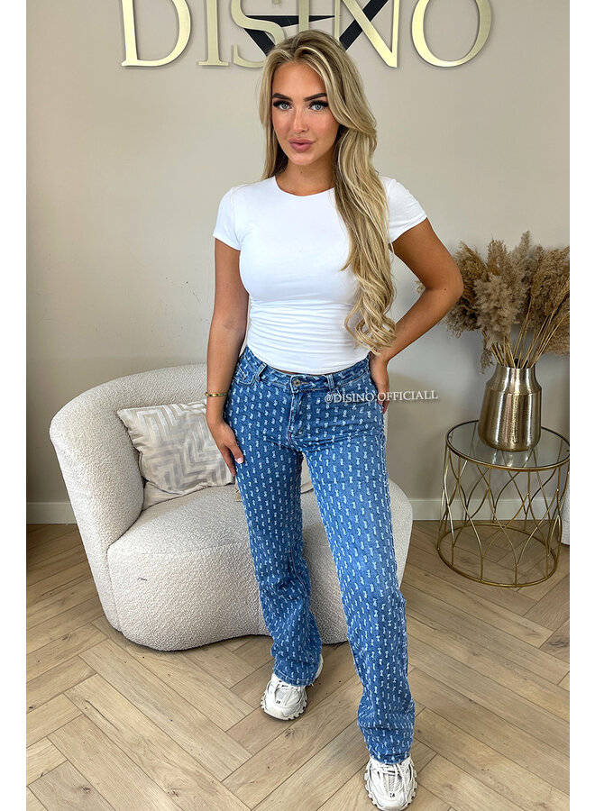 DARK BLUE - 'WHITNEY JEANS' - SUPER STRETCH INSPIRED RELIEF  STRAIGHT LEG JEANS