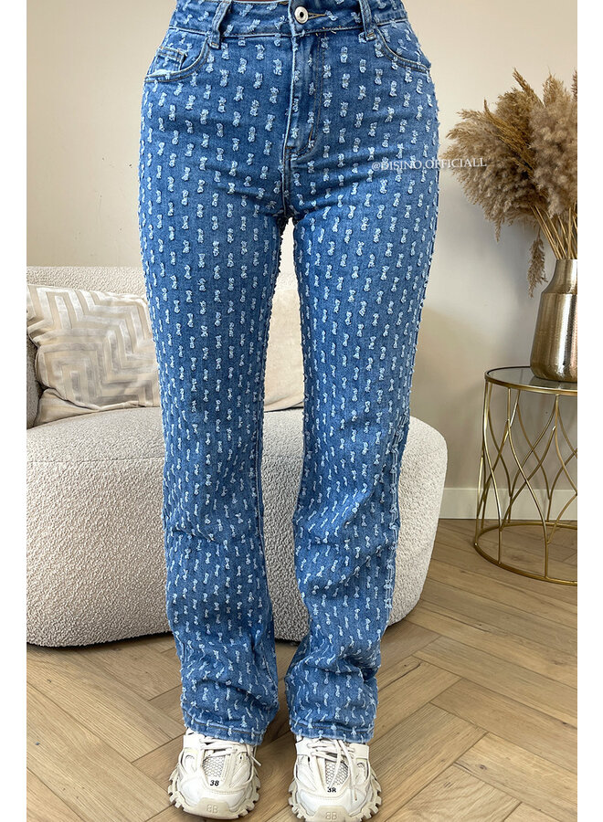 DARK BLUE - 'WHITNEY JEANS' - SUPER STRETCH INSPIRED RELIEF  STRAIGHT LEG JEANS