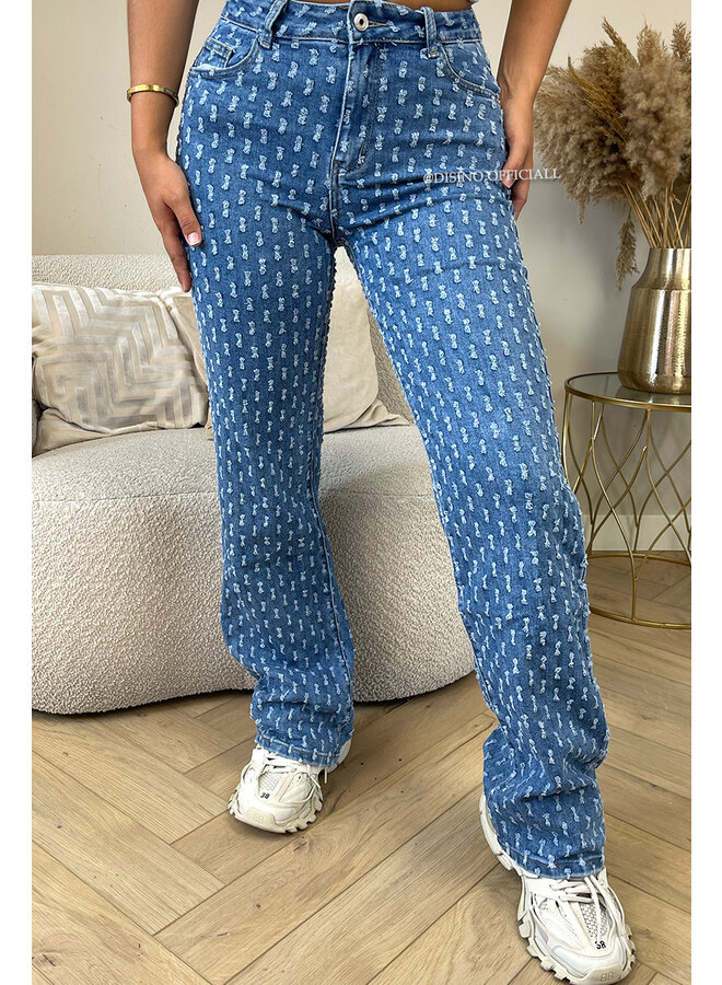 DARK BLUE - 'WHITNEY JEANS' - SUPER STRETCH INSPIRED RELIEF  STRAIGHT LEG JEANS