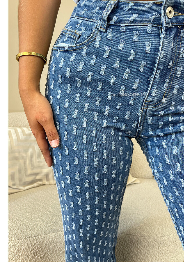 DARK BLUE - 'WHITNEY JEANS' - SUPER STRETCH INSPIRED RELIEF  STRAIGHT LEG JEANS