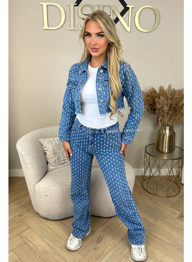 DARK BLUE - 'WHITNEY JEANS' - SUPER STRETCH INSPIRED RELIEF  STRAIGHT LEG JEANS