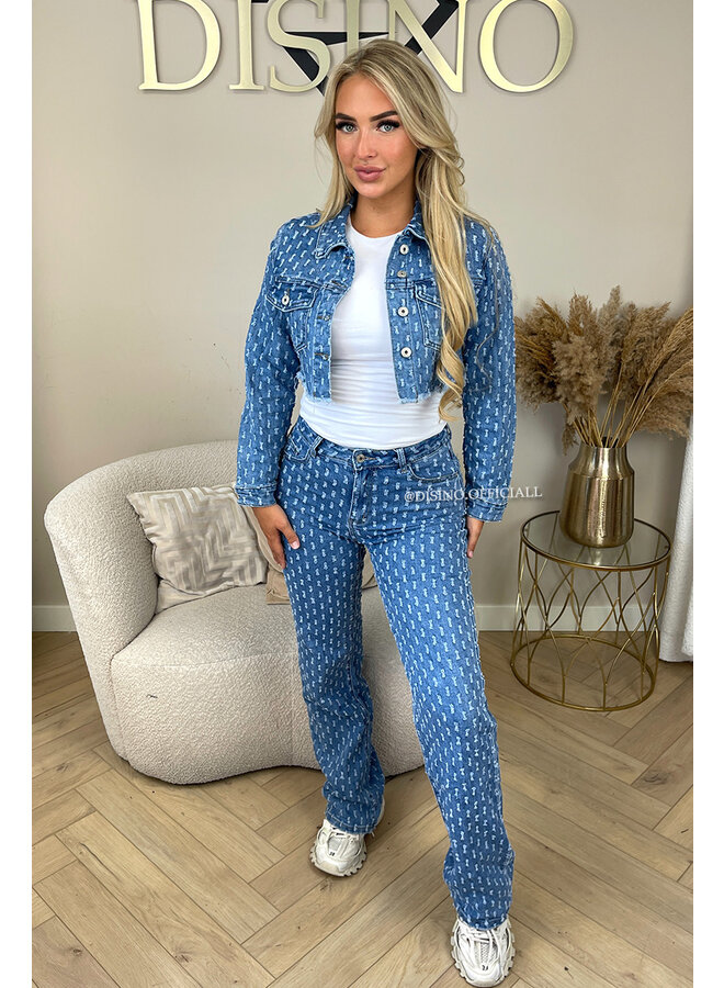 DARK BLUE - 'WHITNEY JEANS' - SUPER STRETCH INSPIRED RELIEF  STRAIGHT LEG JEANS