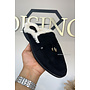 BLACK - 'FURRY LORRO' - INSPIRED SUEDINE LOAFERS