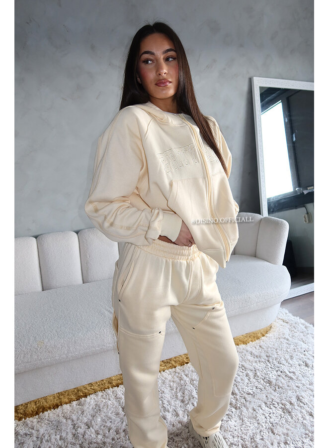 SOFT YELLOW - 'PRIORITY SET' - PREMIUM QUALITY VEST + JOGGER SET