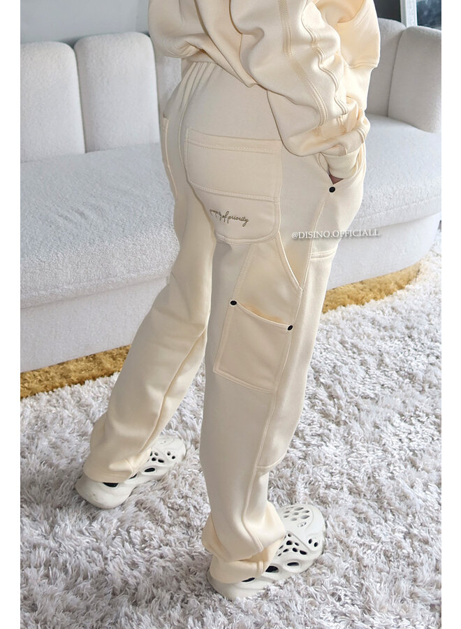 SOFT YELLOW - 'PRIORITY SET' - PREMIUM QUALITY VEST + JOGGER SET