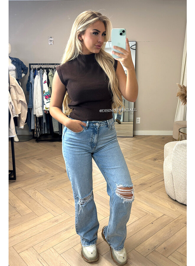 CHOCO - 'CLEO' - BOYFRIEND PUFF SHOULDER TOP