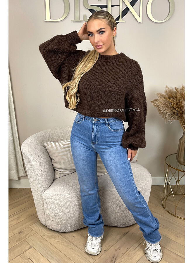 BLUE - 'BEVERLY' - EXTRA LONG SUPER STRETCH STRAIGHT LEG JEANS