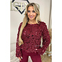 BORDEAUX - 'VEERA SPARKLE TOP' - SOFT FLUFFY LONG SLEEVE TOP