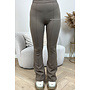 TAUPE - 'NORAH PANTALON' - PERFECT EXTRA HIGH WAIST FLARED PANTS