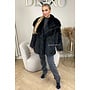 BLACK - 'DIVA COAT' - FLUFFY FAUX FUR OVERSIZED COAT