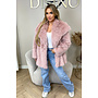 PINK - 'DIVA COAT' - FLUFFY FAUX FUR OVERSIZED COAT