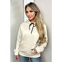 BEIGE - 'BROOKE HOODIE' - FLEECE BASIC HOODIE