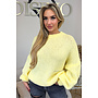 SOFT YELLOW - 'SOPHIA BALLOON SLEEVE' - OVERSIZED PREMIUM QUALITY BELL SLEEVE KNIT