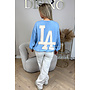 LIGHT BLUE - 'LA SWEATER' - OVERSIZED PREMIUM QUALITY SWEATER