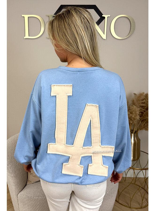 LIGHT BLUE - 'LA SWEATER' - OVERSIZED PREMIUM QUALITY SWEATER